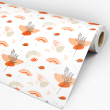 Papier peint jeunesse Boho orange