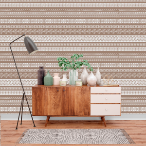 Brown Bohemian Striped...