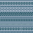 Bohemian Blue Striped Wallpaper