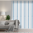Blue Vertical Greek Striped Wallpaper