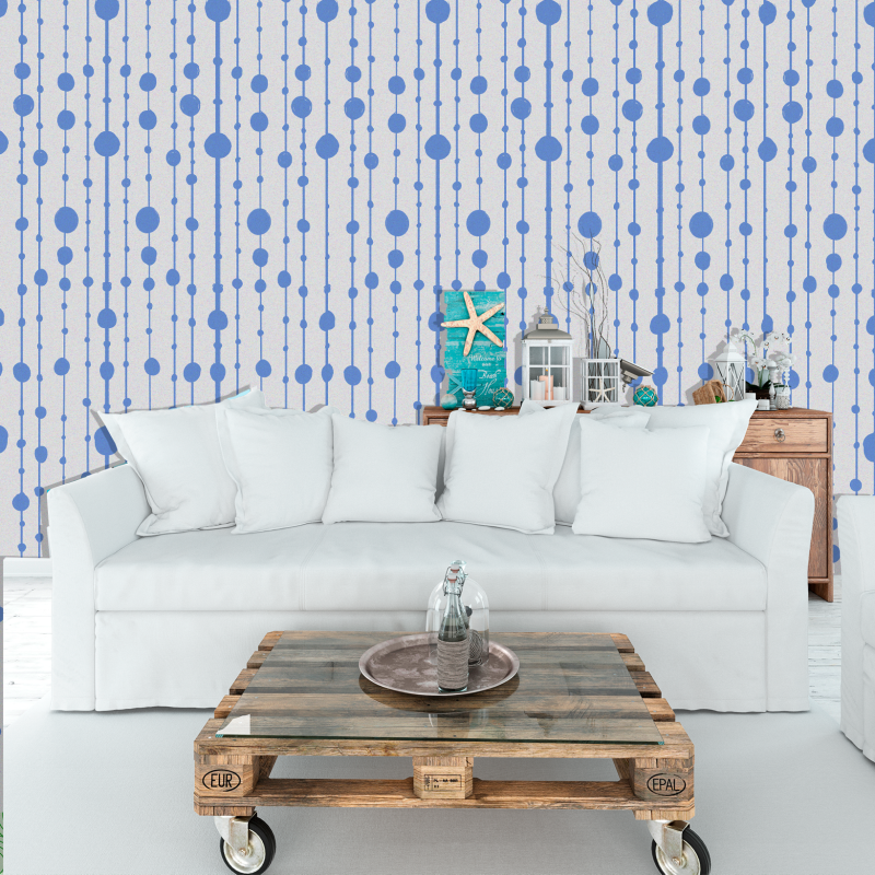 Papel Pintado Rayas Verticales Azules