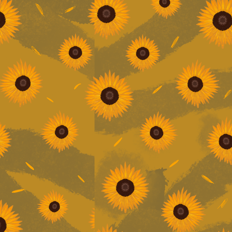 Blumenmuster Sonnenblumen Tapete