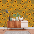 Papel Pintado Floral Girasoles