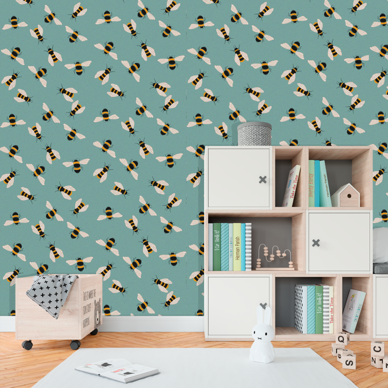 Animal Wallpaper Blue Bees