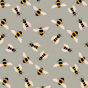 Tierische Tapete Graue Bienen