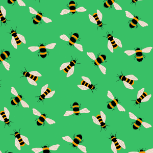 Tierische grüne Bienen-Tapete