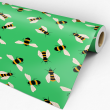 Papier peint animal abeilles vertes