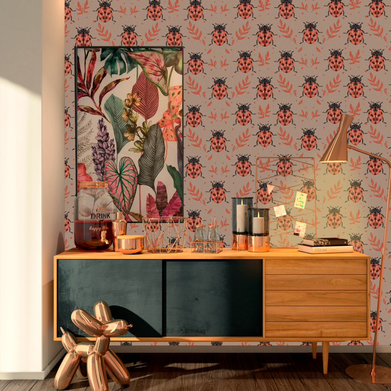 Papier Peint Animal Cafard Marron