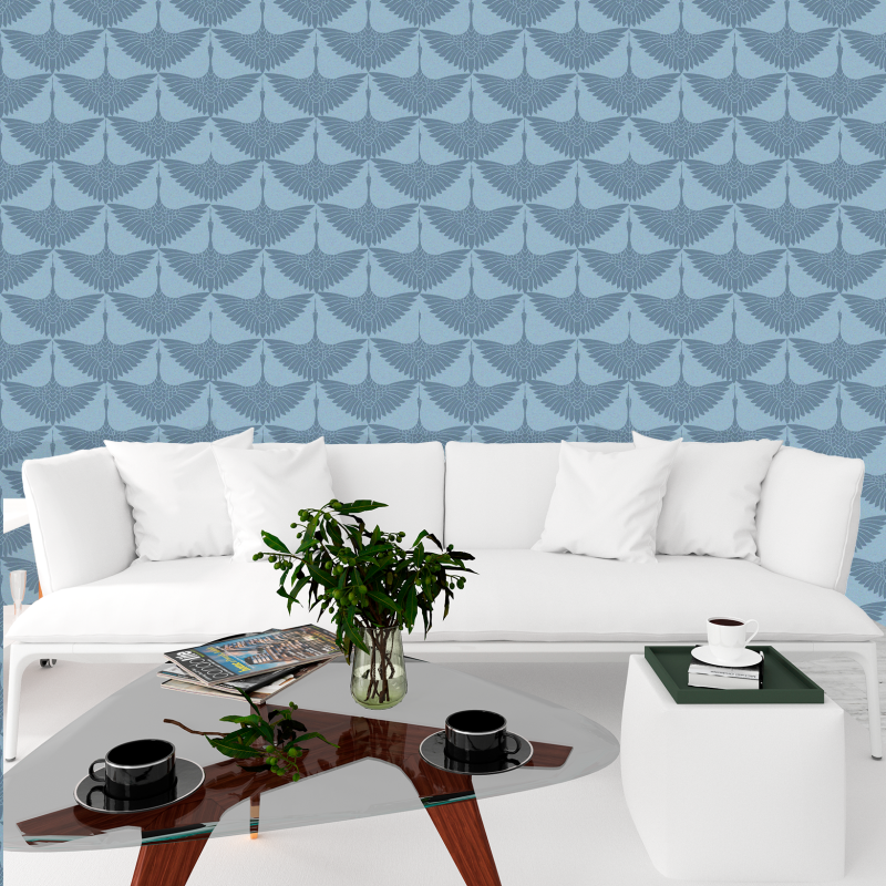 Animal Wallpaper Blue Seagulls