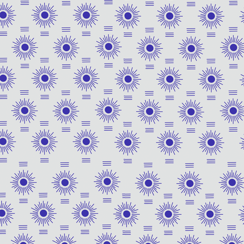 Geometric Sun Blue Wallpaper