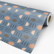 Geometric Bohemian Blue Wallpaper