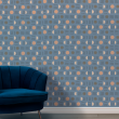 Geometric Bohemian Blue Wallpaper