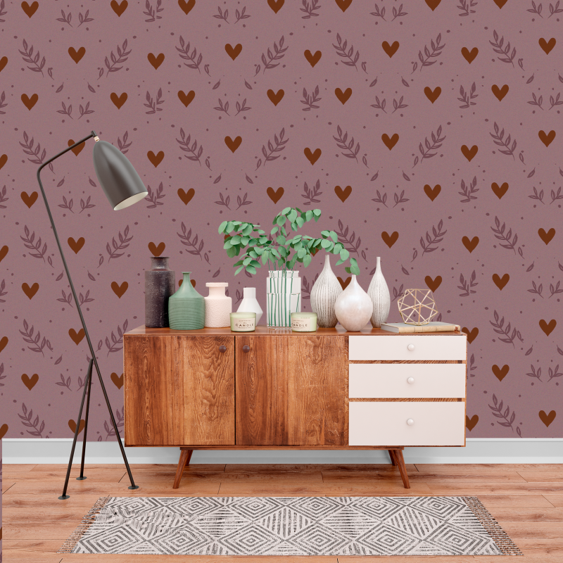 Papel Pintado Victoriano Corazones