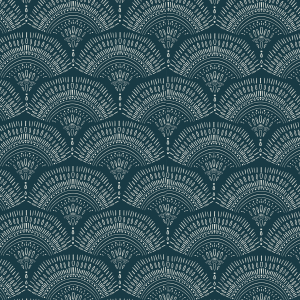 Victorian Boho Blue Wallpaper
