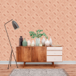 Youthful Wallpaper with Orange Feathers