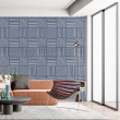 Blue Geometric Tile Wallpaper