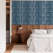 Blaue Geometrische Fliesen Tapete
