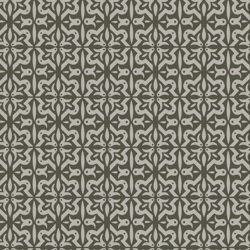 Wallpaper Tiles Floral Green