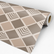 Geometric Coffee Tile Wallpaper