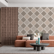 Geometric Coffee Tile Wallpaper