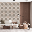 Geometric Coffee Tile Wallpaper