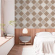 Geometric Coffee Tiles Wallpaper