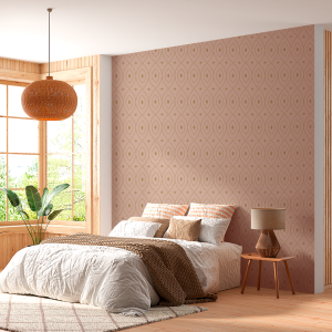 Geometric Salmon Wallpaper