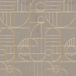 Geometric Marble Brown Wallpaper