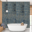 Geometric Luxury Marble Blue Wallpaper