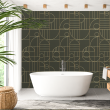 Geometric Luxury Green Wallpaper