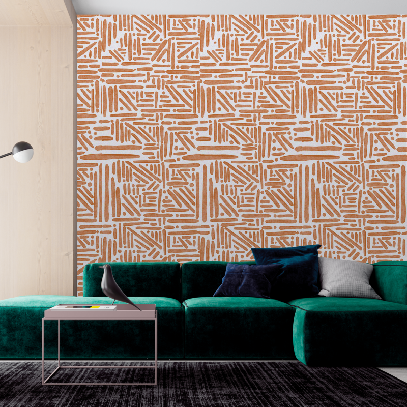 Abstract Geometric Coffee Wallpaper