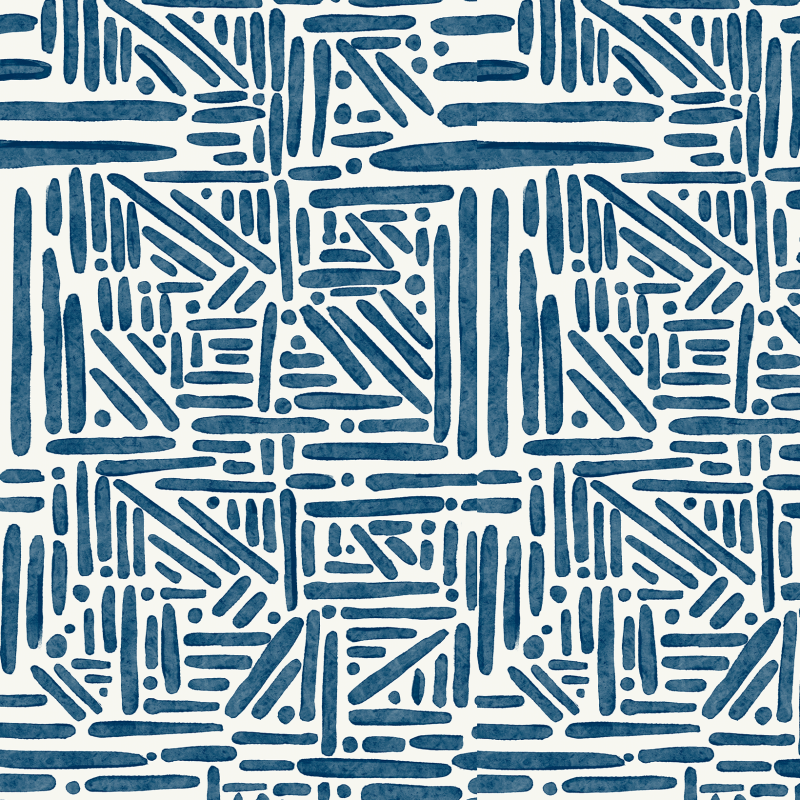Papel Pintado Geométrico Abstracto Azul