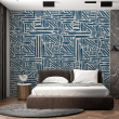 Geometric Abstract Blue Wallpaper