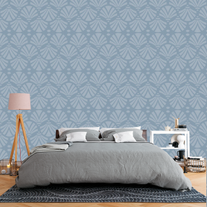 Light Blue Victorian Wallpaper