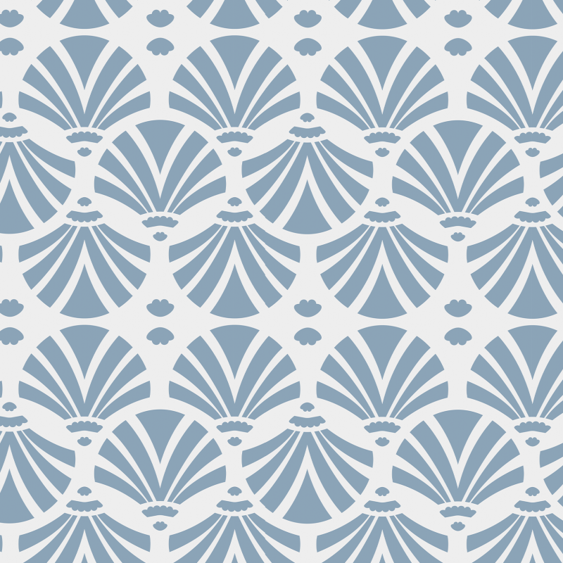 Victorian Blue and White Wallpaper