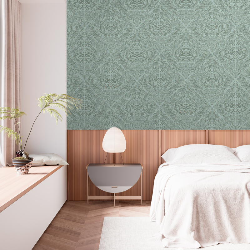 Victorian Mint Green Wallpaper
