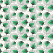 Papier peint floral plume verte