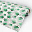 Floral Wallpaper Green Feather