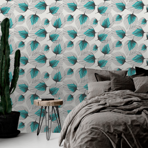 Papier Peint Floral Plume...