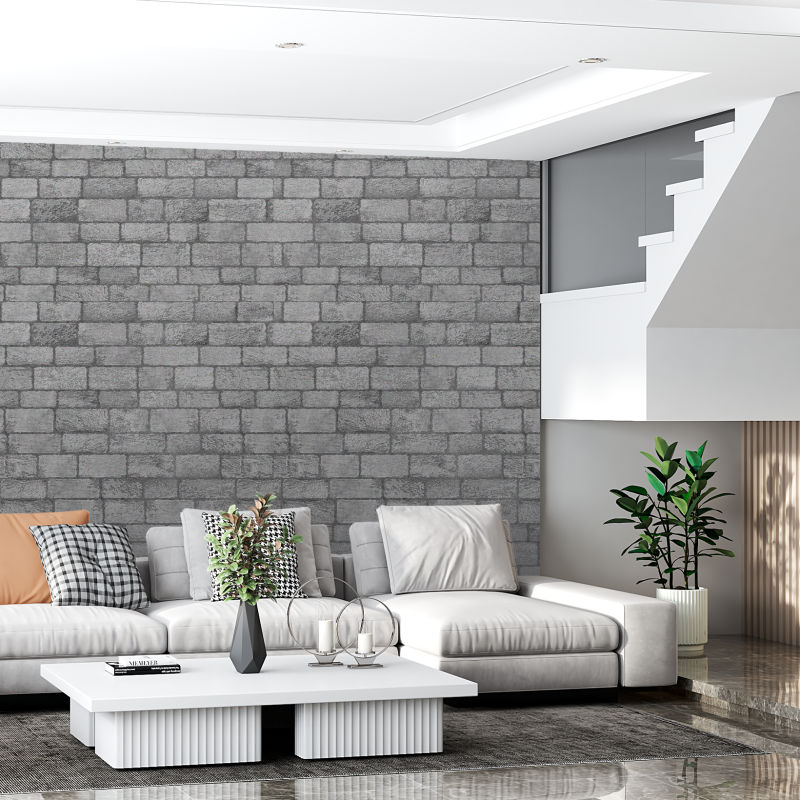 Grey Brick Wallpaper