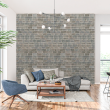 Grey and Blue Brick Wallpaper