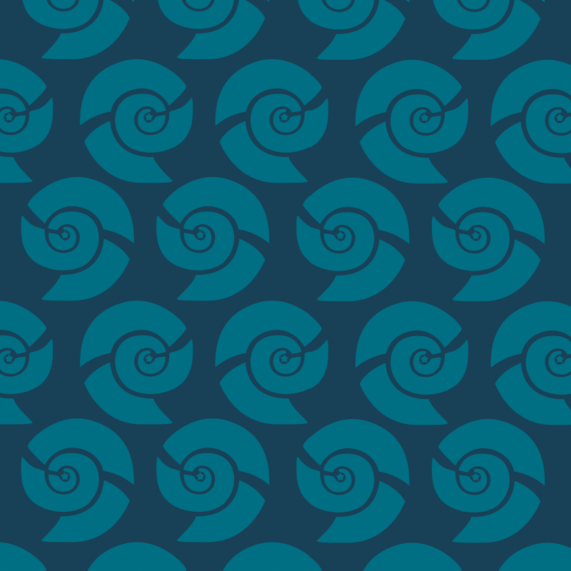 Blue Sea Snails Children's Wallpaper