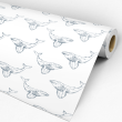 Papier Peint Animal Baleine Bleue