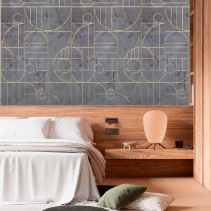 Geometric Stone Grey Wallpaper