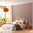 Geometric Coral Wallpaper with Relief
