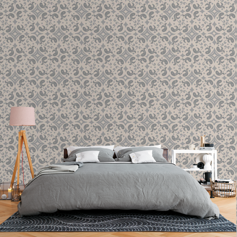 Victorian Beige Tile Wallpaper