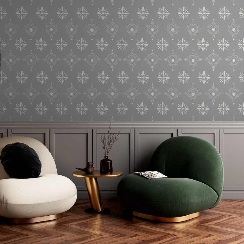 Papel Pintado Moderno Gris