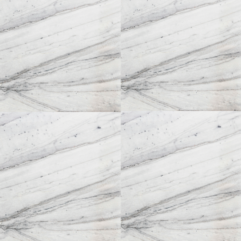 White Marble Wallpaper with Grey Veins