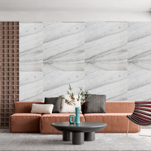 White Marble Wallpaper with...