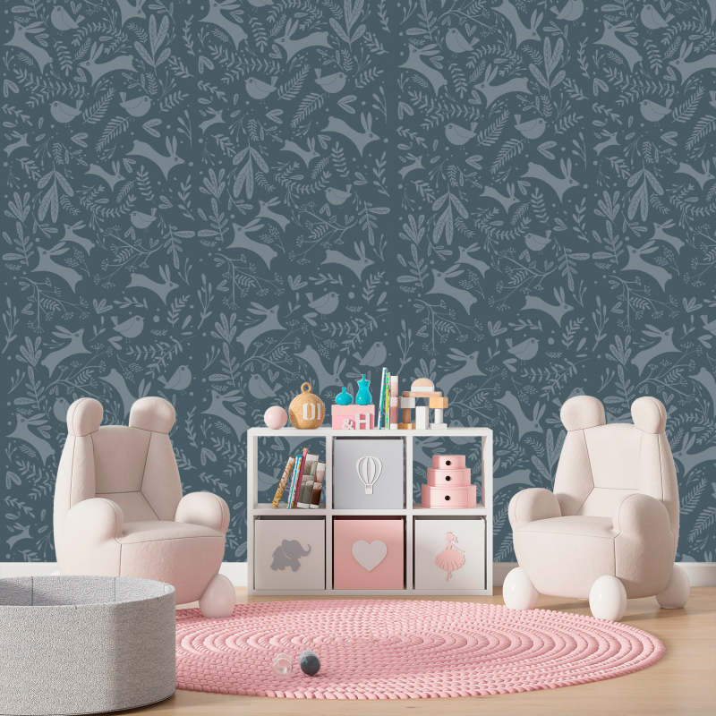 Victorian Animal Forest Wallpaper